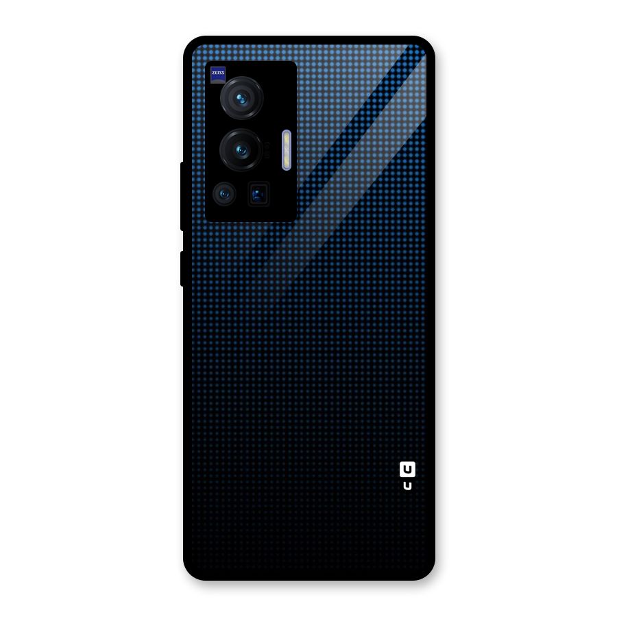 Blue Dots Shades Glass Back Case for Vivo X70 Pro