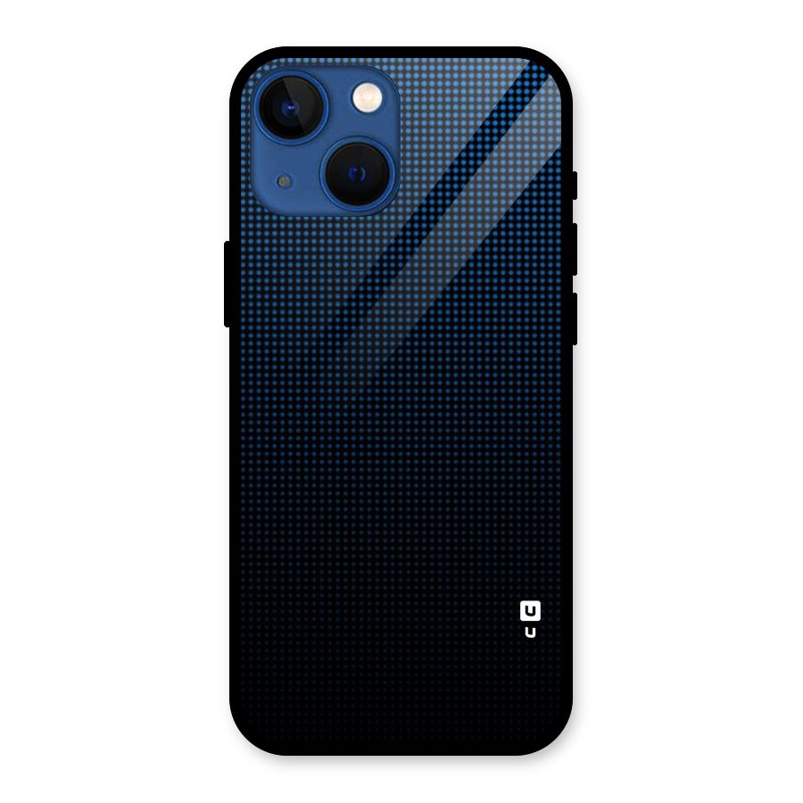 Blue Dots Shades Glass Back Case for iPhone 13 Mini