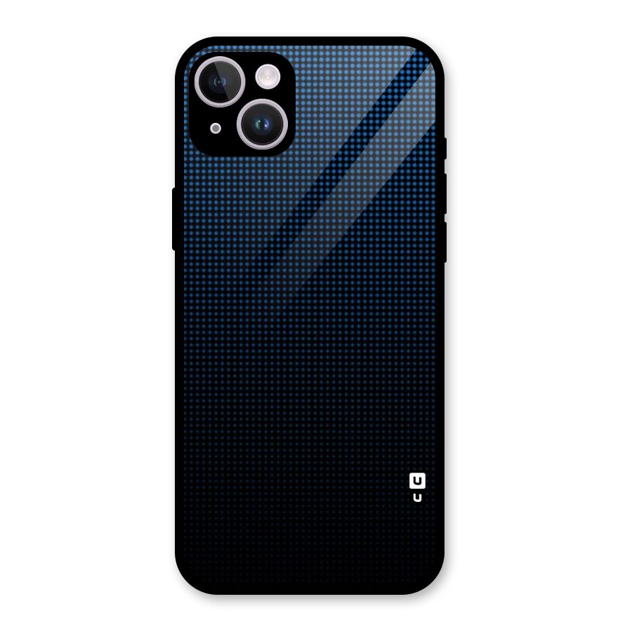 Blue Dots Shades Glass Back Case for iPhone 14 Plus