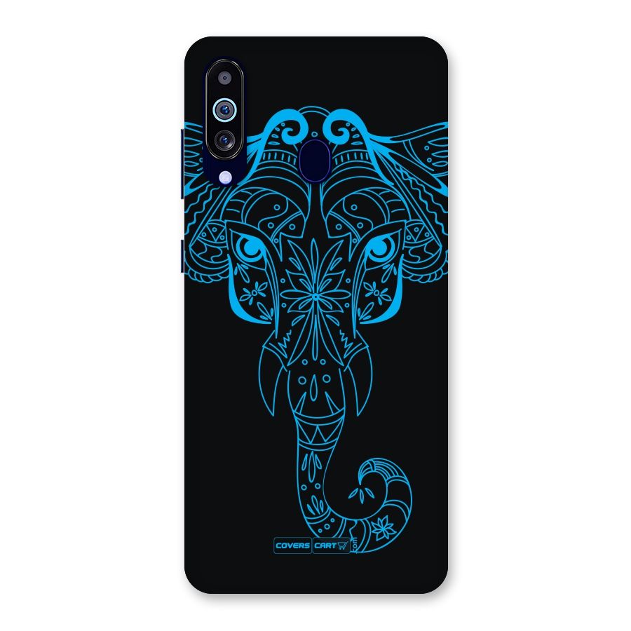 Blue Elephant Ethnic Back Case for Galaxy A60