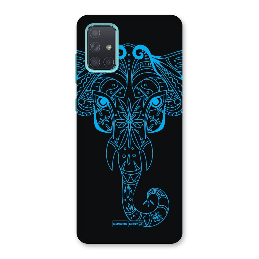 Blue Elephant Ethnic Back Case for Galaxy A71