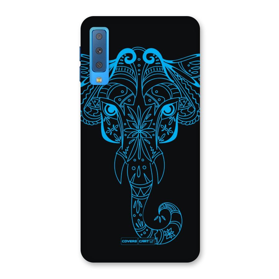 Blue Elephant Ethnic Back Case for Galaxy A7 (2018)