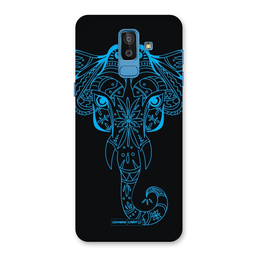 Blue Elephant Ethnic Back Case for Galaxy J8