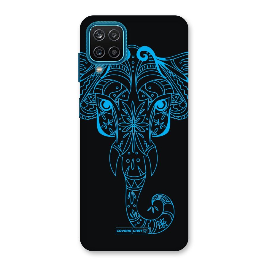 Blue Elephant Ethnic Back Case for Galaxy M12