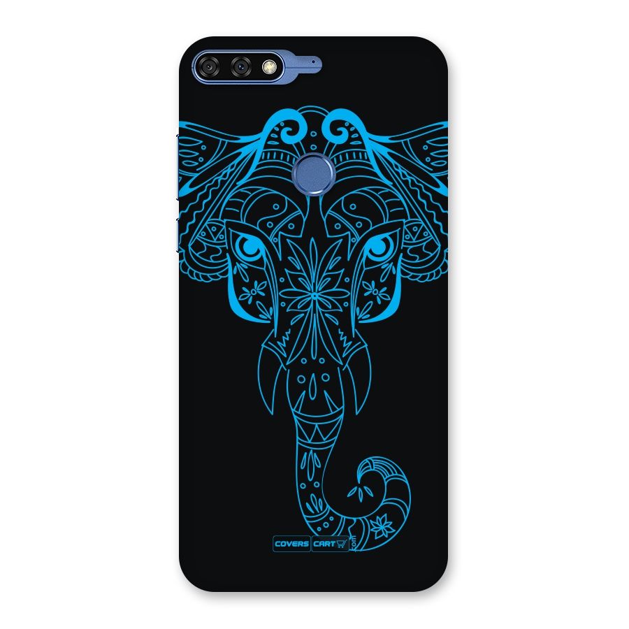 Blue Elephant Ethnic Back Case for Honor 7C