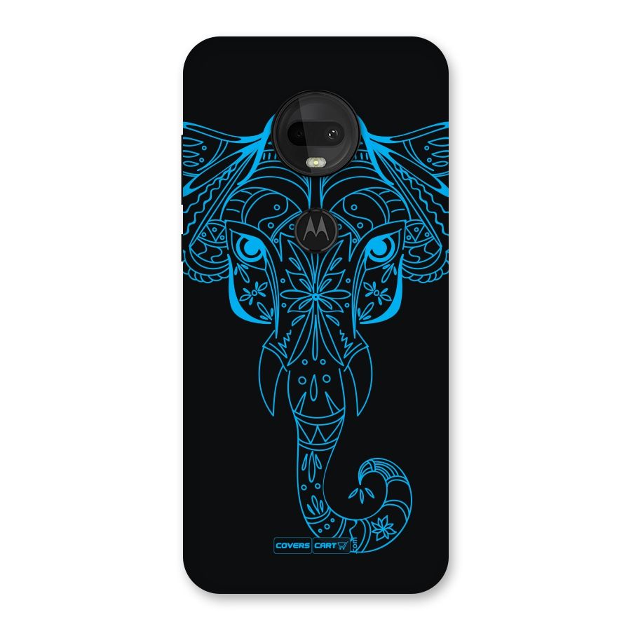 Blue Elephant Ethnic Back Case for Moto G7