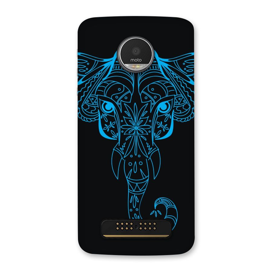 Blue Elephant Ethnic Back Case for Moto Z Play