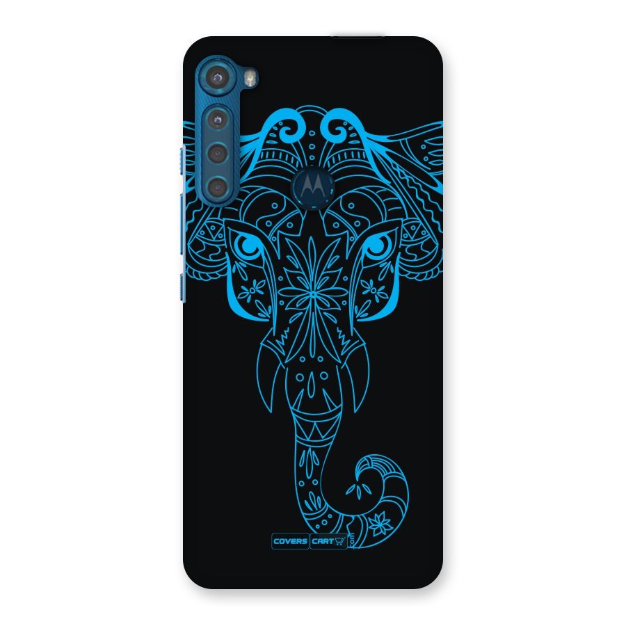 Blue Elephant Ethnic Back Case for Motorola One Fusion Plus