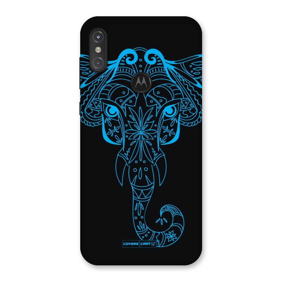Blue Elephant Ethnic Back Case for Motorola One Power