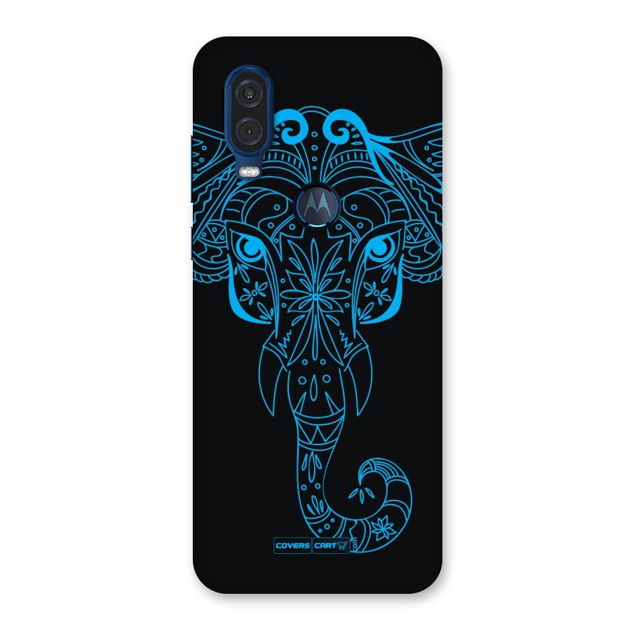 Blue Elephant Ethnic Back Case for Motorola One Vision