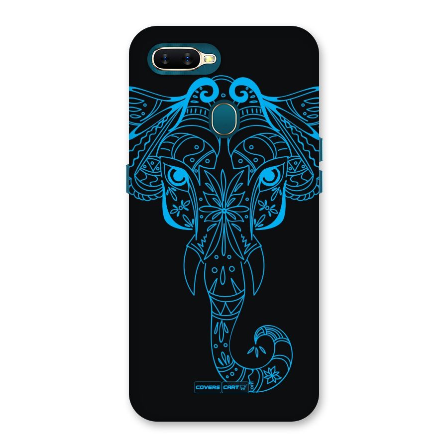 Blue Elephant Ethnic Back Case for Oppo A11k