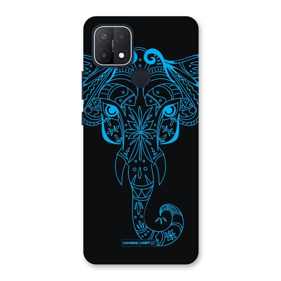 Blue Elephant Ethnic Back Case for Oppo A15