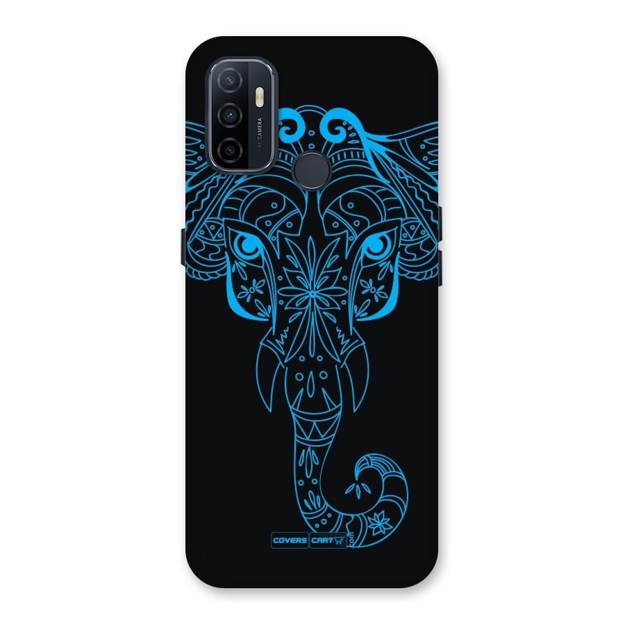 Blue Elephant Ethnic Back Case for Oppo A32