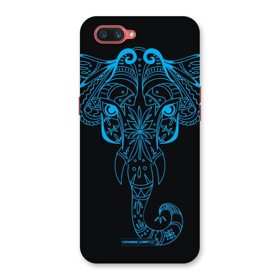 Blue Elephant Ethnic Back Case for Oppo A3s