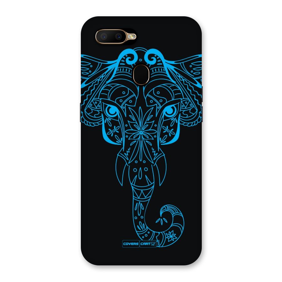 Blue Elephant Ethnic Back Case for Oppo A5s
