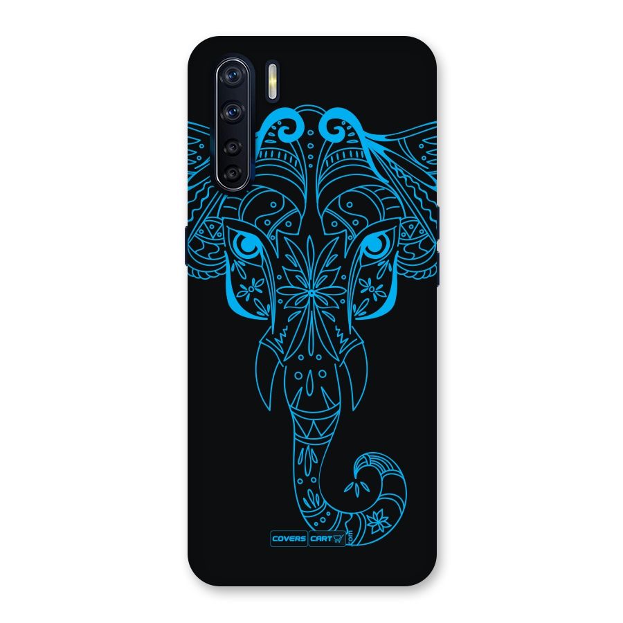 Blue Elephant Ethnic Back Case for Oppo F15