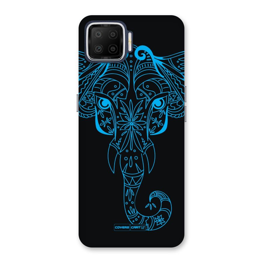 Blue Elephant Ethnic Back Case for Oppo F17