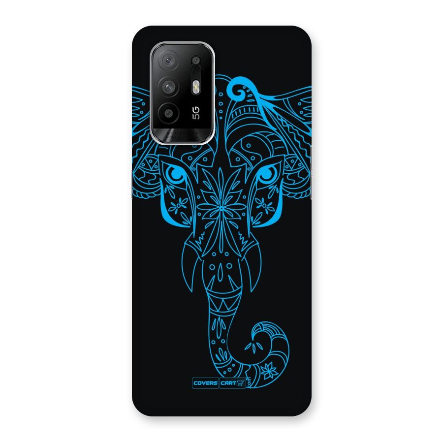 Blue Elephant Ethnic Back Case for Oppo F19 Pro Plus 5G