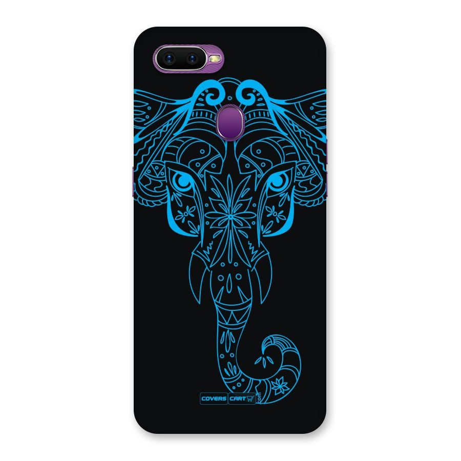 Blue Elephant Ethnic Back Case for Oppo F9