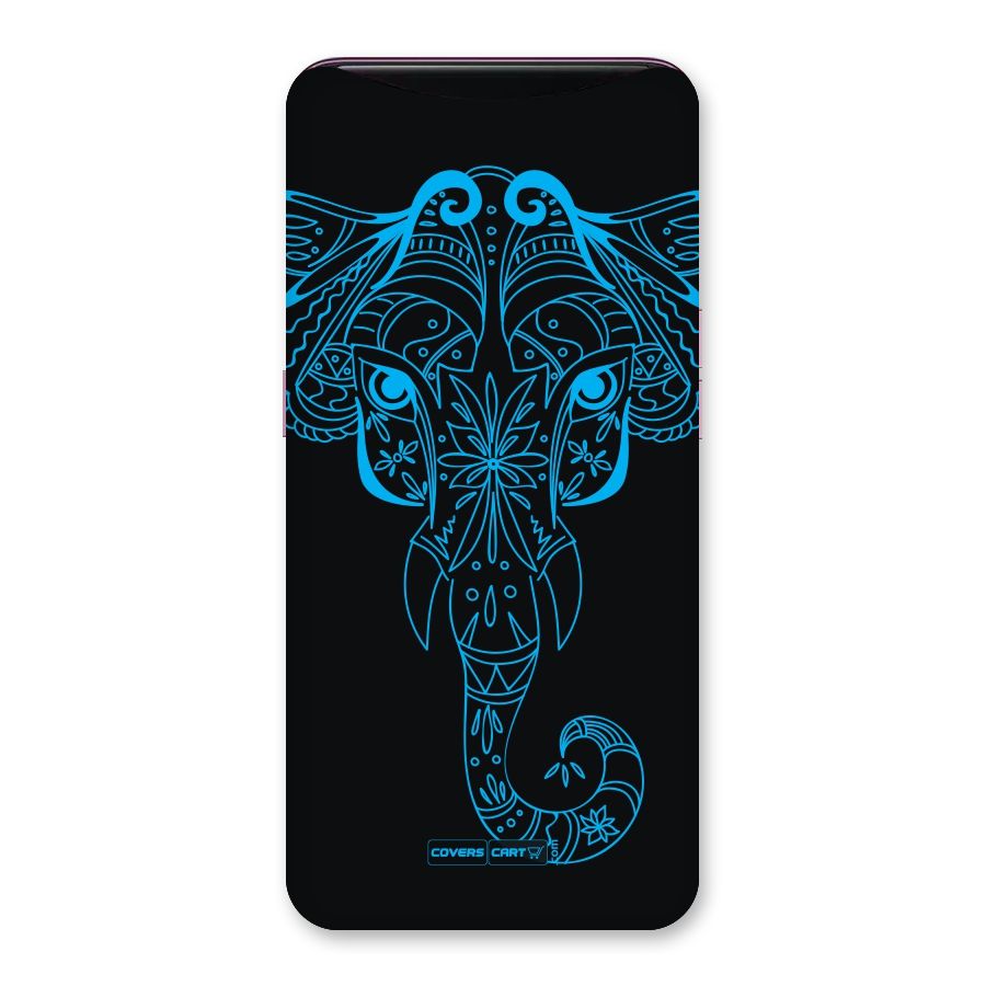Blue Elephant Ethnic Back Case for Oppo Find X