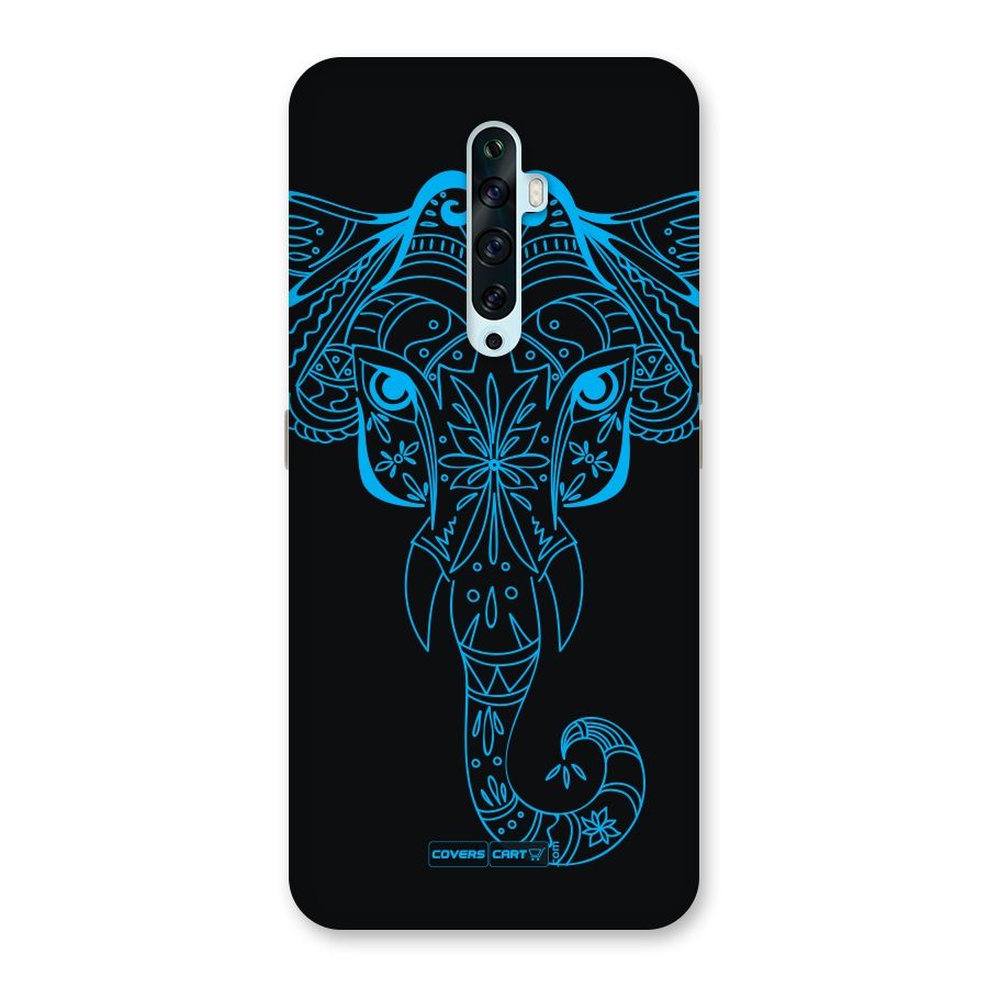 Blue Elephant Ethnic Back Case for Oppo Reno2 F