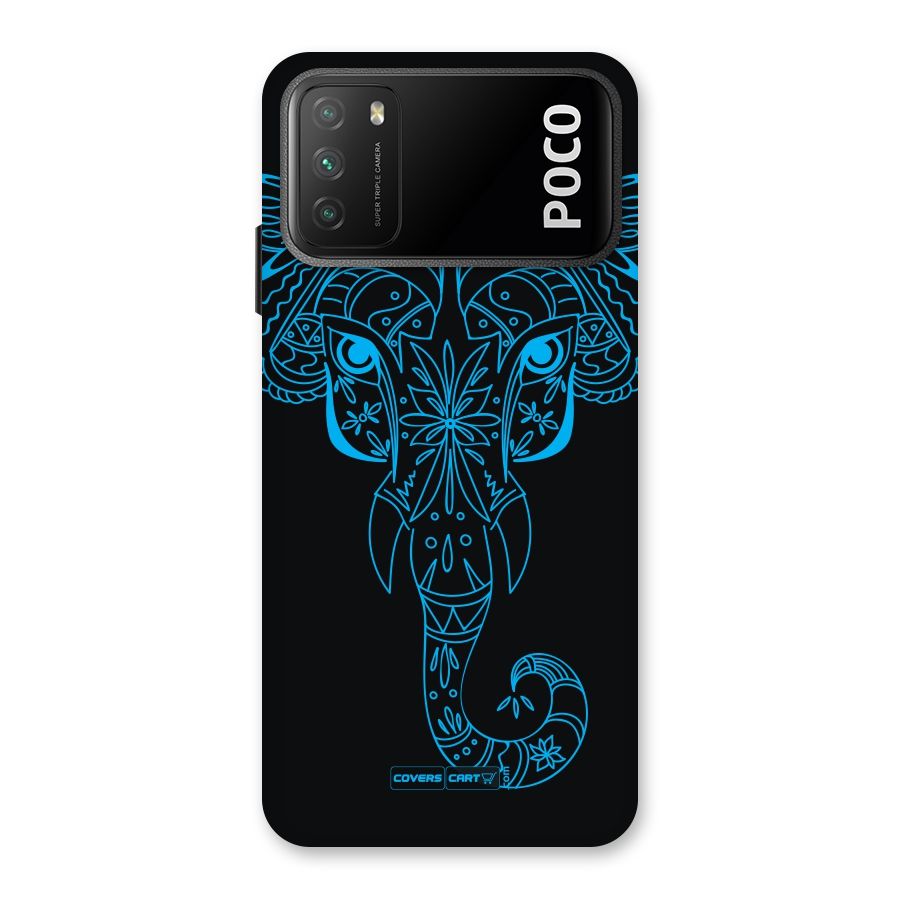 Blue Elephant Ethnic Back Case for Poco M3