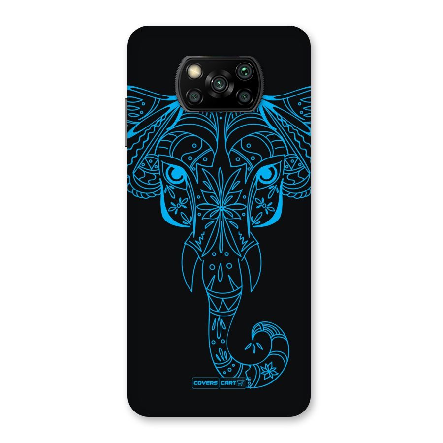 Blue Elephant Ethnic Back Case for Poco X3