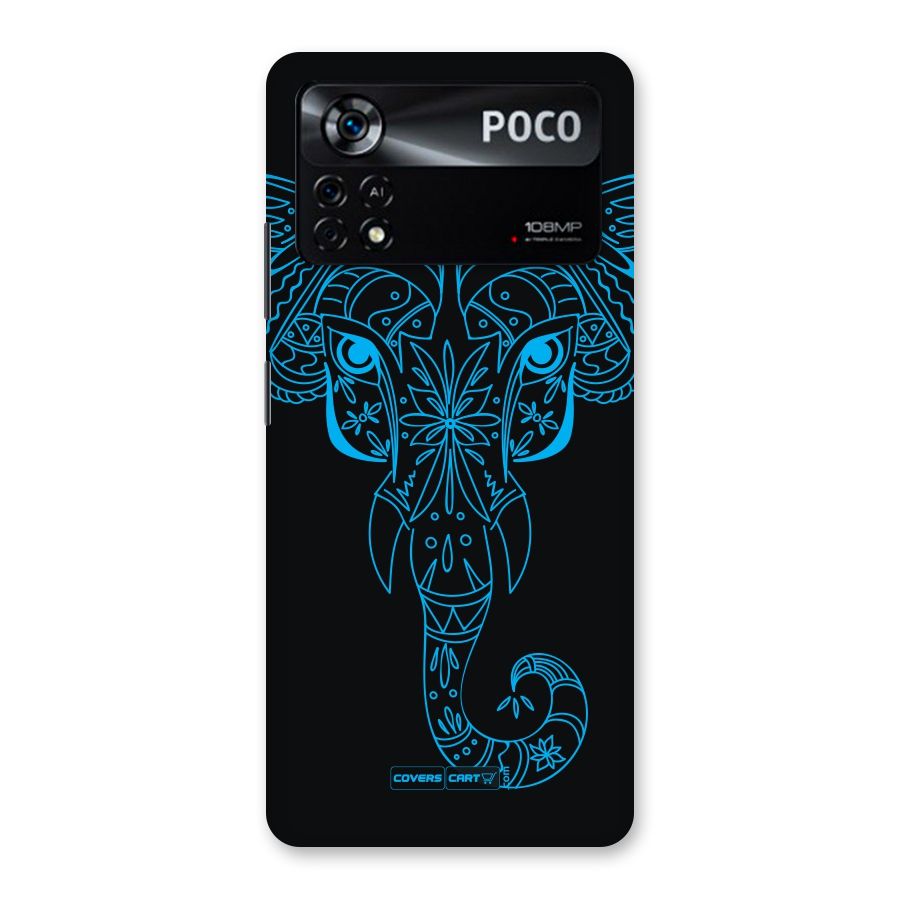 Blue Elephant Ethnic Back Case for Poco X4 Pro 5G