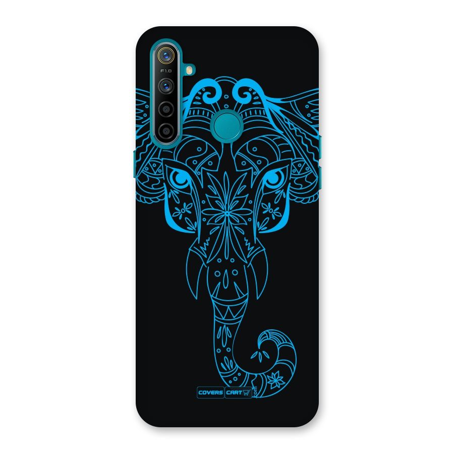 Blue Elephant Ethnic Back Case for Realme 5i