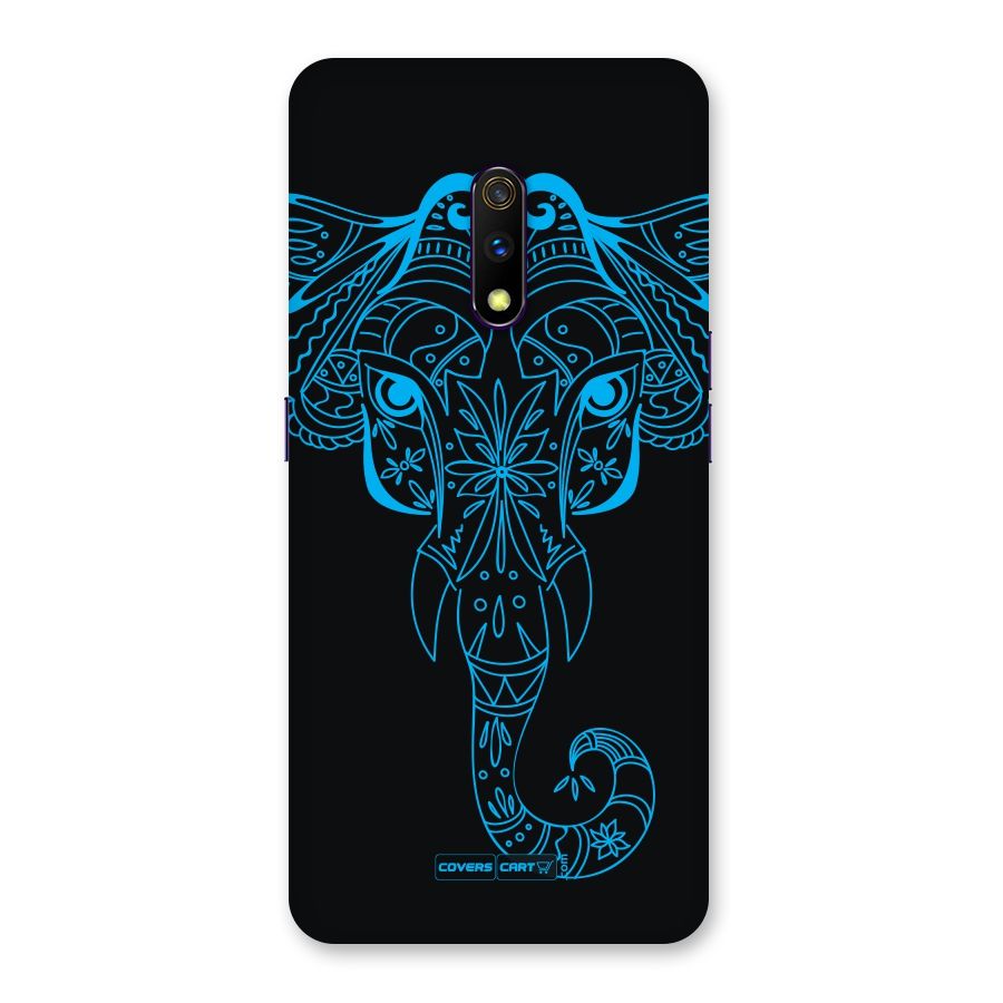 Blue Elephant Ethnic Back Case for Realme X