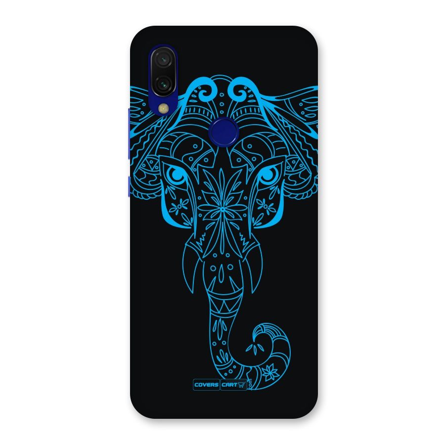 Blue Elephant Ethnic Back Case for Redmi 7