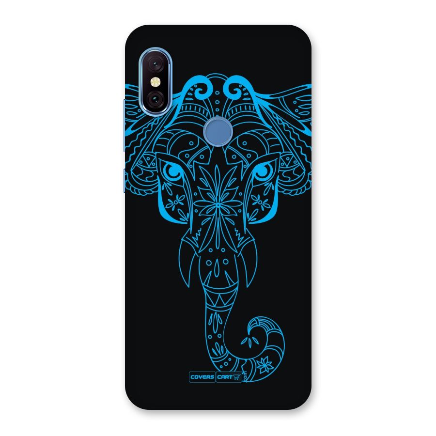Blue Elephant Ethnic Back Case for Redmi Note 6 Pro