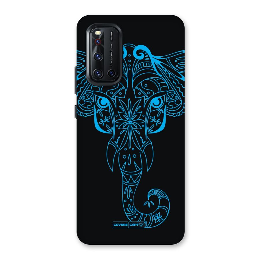 Blue Elephant Ethnic Back Case for Vivo V19