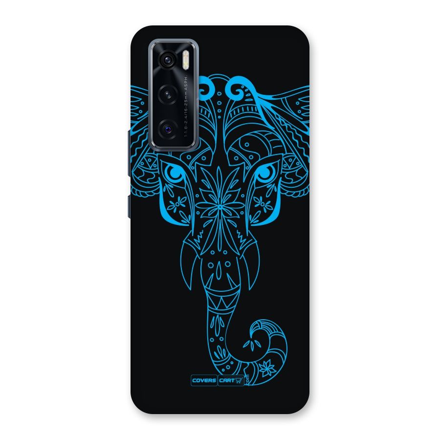 Blue Elephant Ethnic Back Case for Vivo V20 SE
