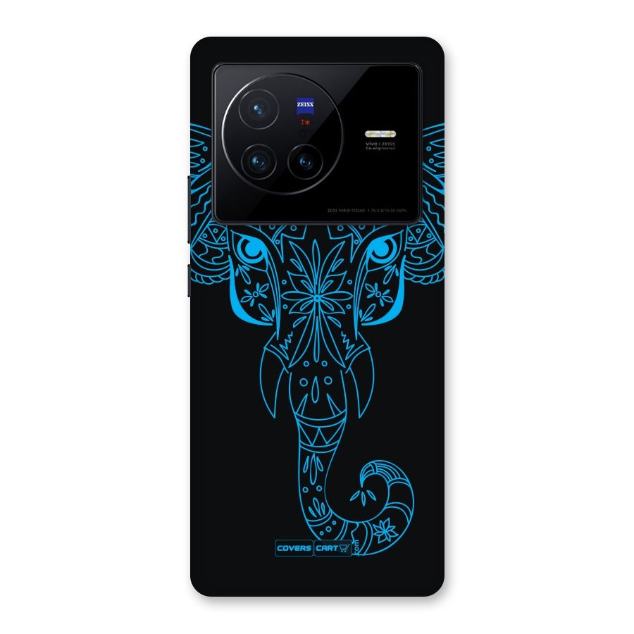Blue Elephant Ethnic Back Case for Vivo X80