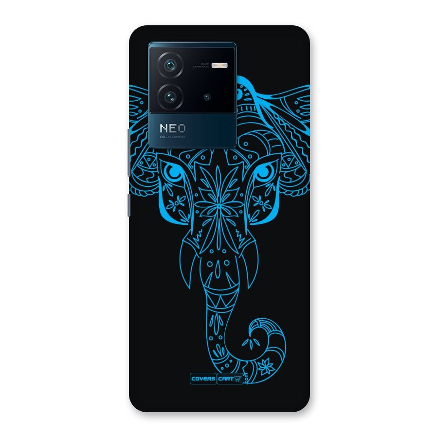 Blue Elephant Ethnic Back Case for Vivo iQOO Neo 6 5G