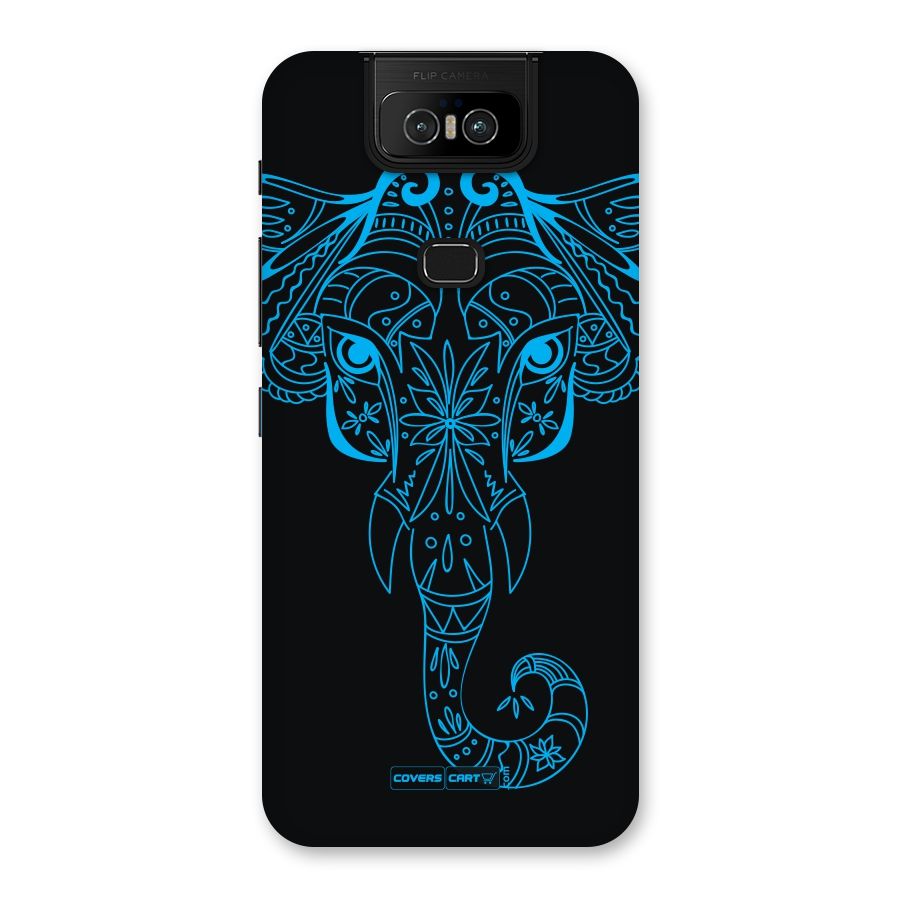 Blue Elephant Ethnic Back Case for Zenfone 6z