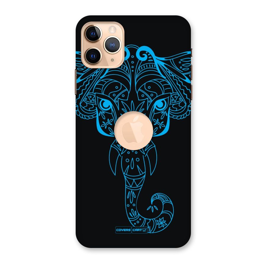 Blue Elephant Ethnic Back Case for iPhone 11 Pro Max Logo Cut