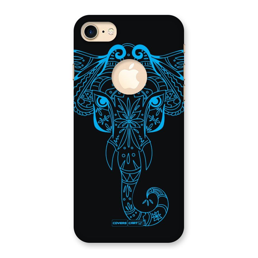 Blue Elephant Ethnic Back Case for iPhone 7 Logo Cut