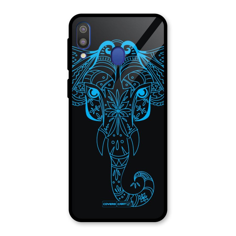 Blue Elephant Ethnic Glass Back Case for Galaxy M20