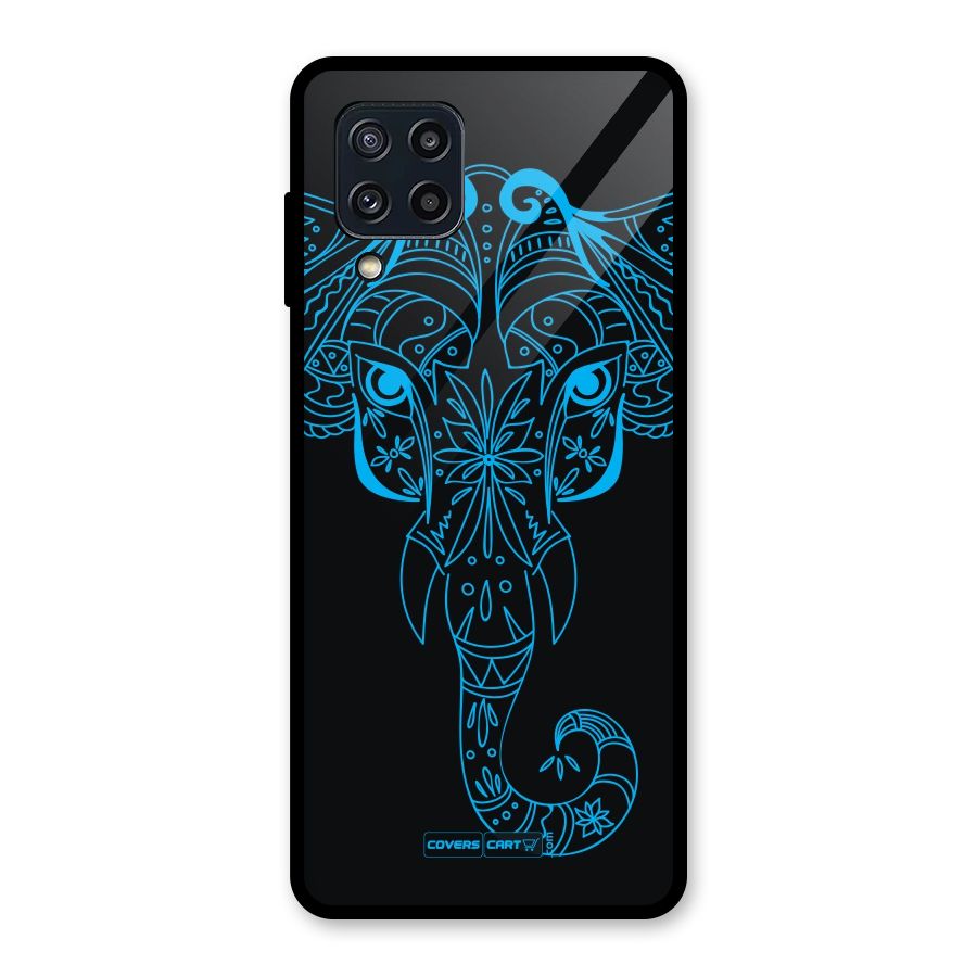 Blue Elephant Ethnic Glass Back Case for Galaxy M32