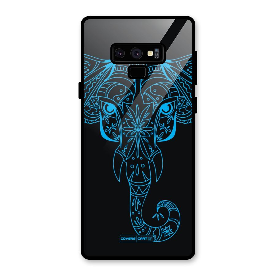 Blue Elephant Ethnic Glass Back Case for Galaxy Note 9