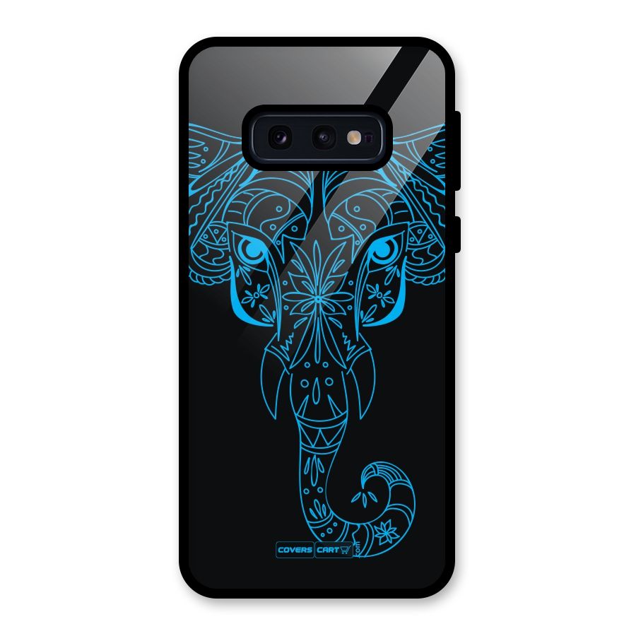 Blue Elephant Ethnic Glass Back Case for Galaxy S10e