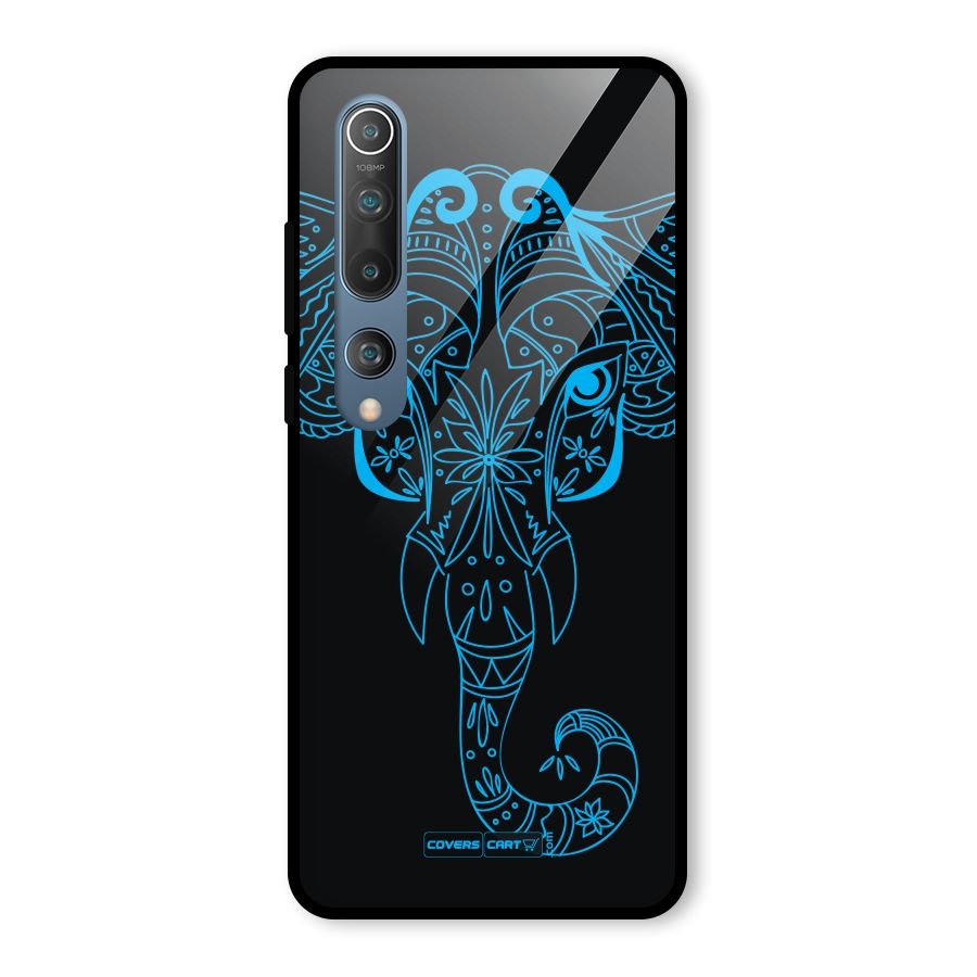 Blue Elephant Ethnic Glass Back Case for Mi 10
