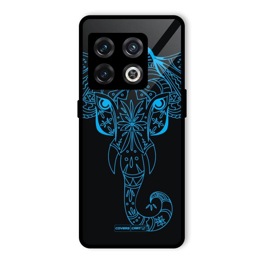 Blue Elephant Ethnic Glass Back Case for OnePlus 10 Pro 5G