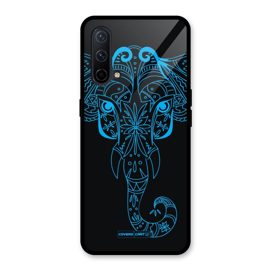 Blue Elephant Ethnic Glass Back Case for OnePlus Nord CE 5G