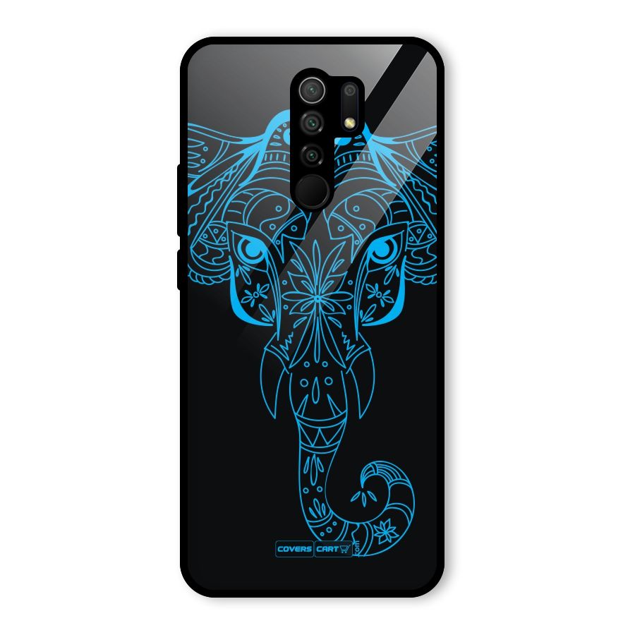 Blue Elephant Ethnic Glass Back Case for Poco M2