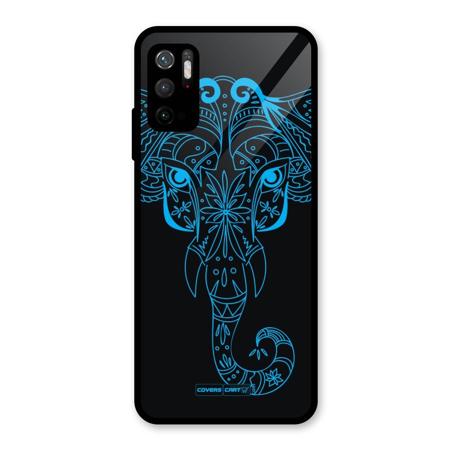 Blue Elephant Ethnic Glass Back Case for Poco M3 Pro 5G