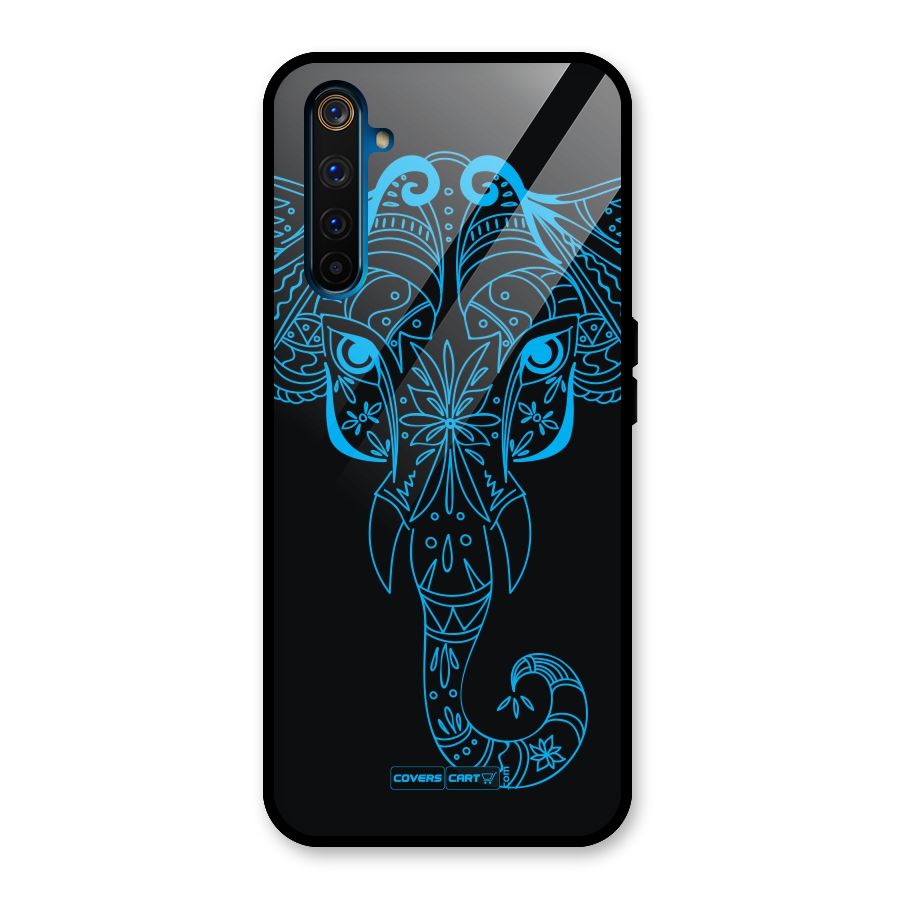 Blue Elephant Ethnic Glass Back Case for Realme 6 Pro
