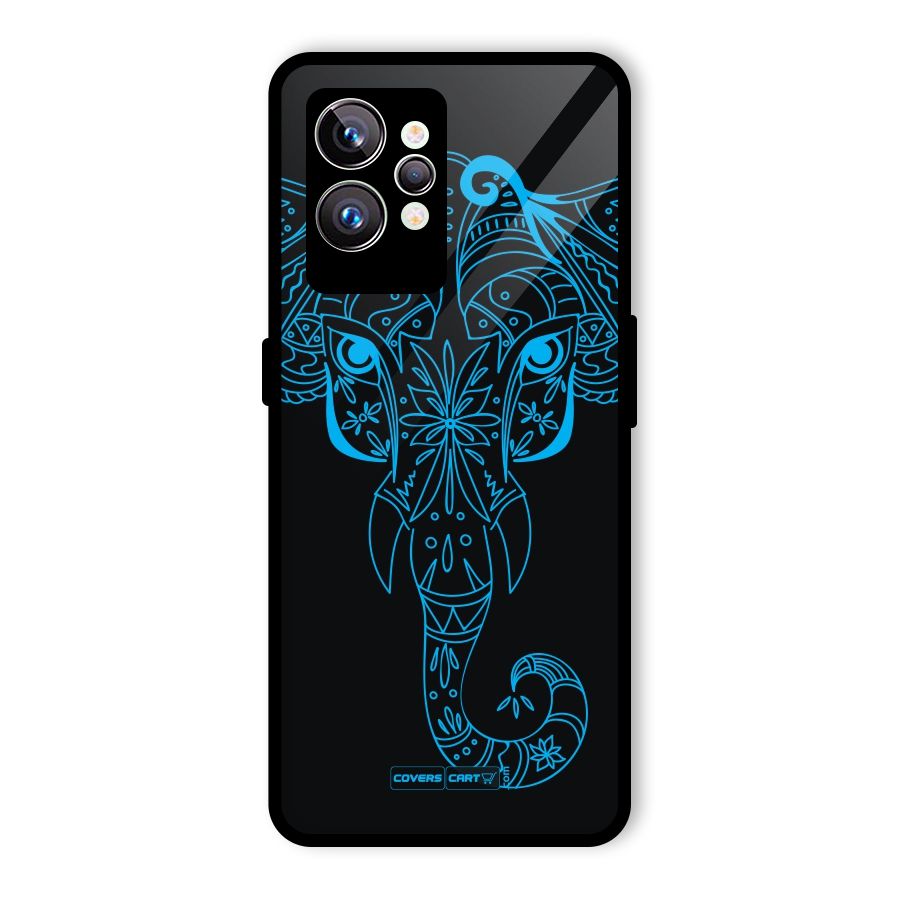 Blue Elephant Ethnic Glass Back Case for Realme GT2 Pro